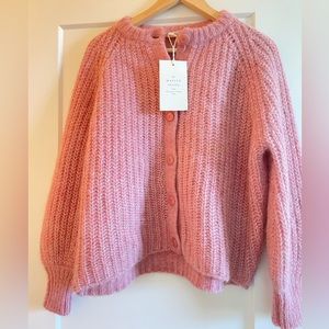 Sezane Emile Cardigan - Mottled Pink